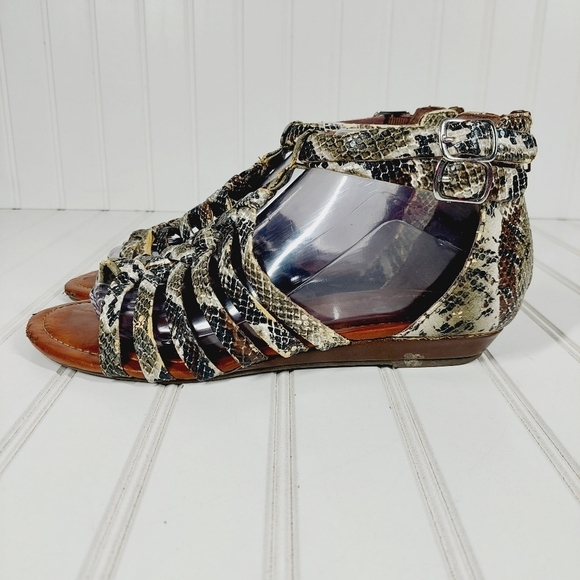 Aldo Snakeskin Print Strappy Gladiator Sandals C905 - Picture 1 of 16